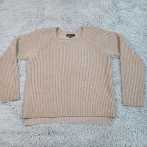 Christopher Fischer‎ Womens Sweater Biege M Merino Wool Cozy Sweatshirt Comfort